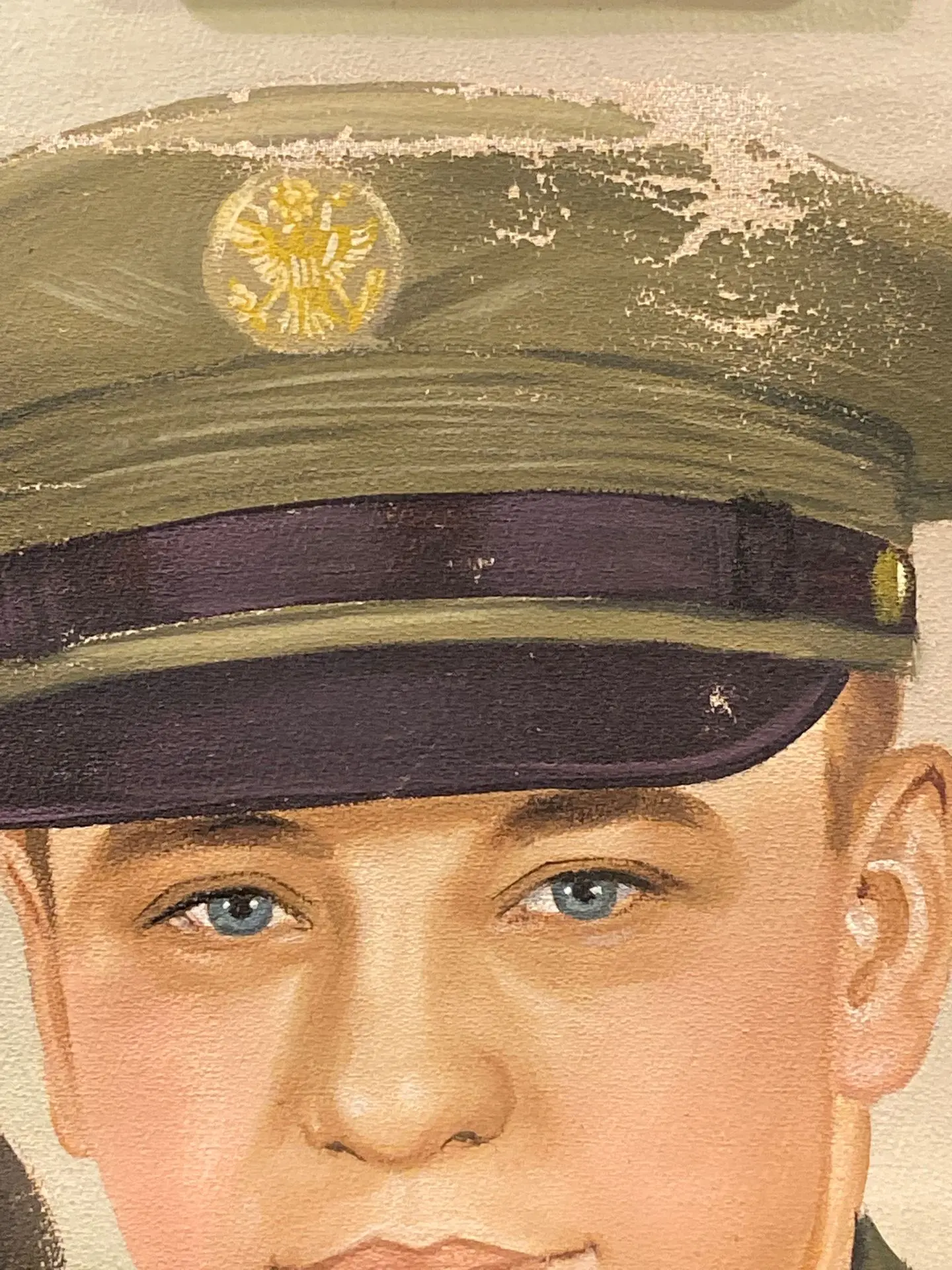 1950s Korean Painting Serviceman's Family