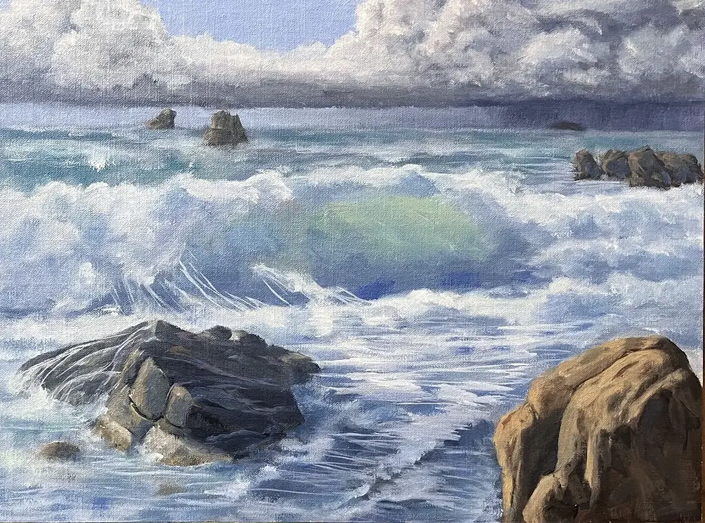 Sunlit Wave   12 x 16"