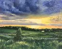 At the End of the Storm is a Golden Sky  11 x 14"