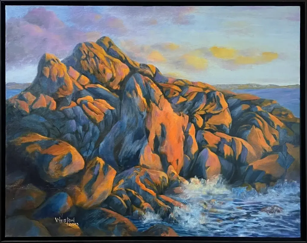 Rocks at Embarcadero, Newport, Oregon   22 x 28"