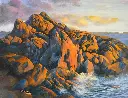 Rocks at Embarcadero, Newport, Oregon   22 x 28"
