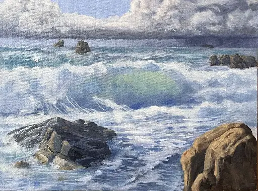 Sunlit Wave   12 x 16"