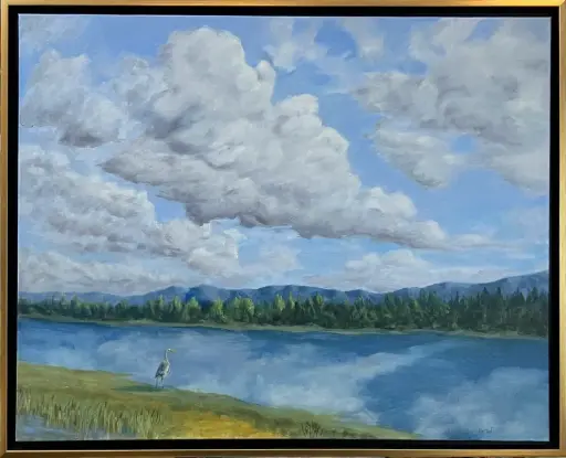 Columbia River Heron   22 x 30"