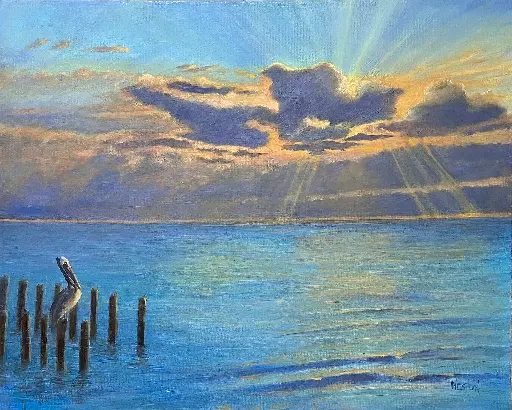 Pelican, Rockaway Beach   22 x 30"