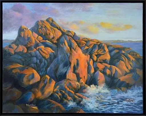 Rocks at Embarcadero, Newport, Oregon   22 x 28"