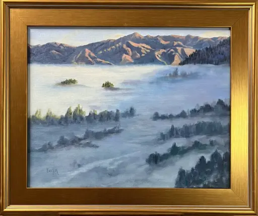 Misty Peaks at Dawn 16 x 20"